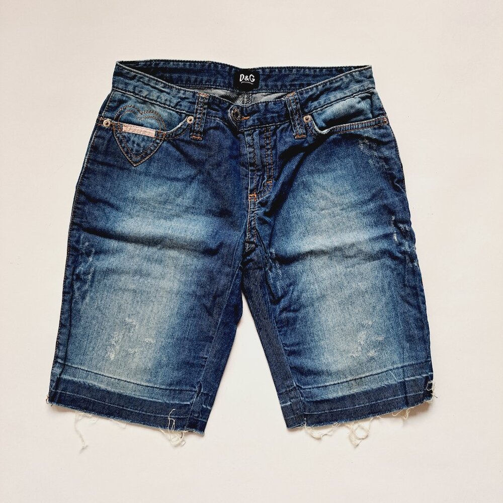 D&G Women's Blue Denim Jeans Shorts Size 24
